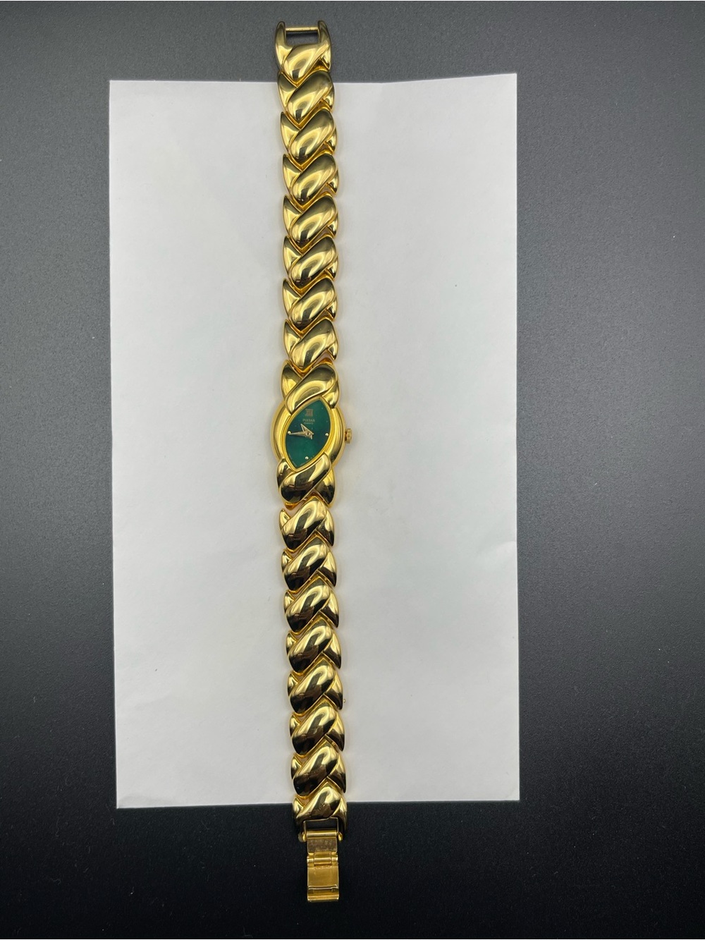 Rare mint 1995 Pulsar Seiko woman’s gold watch. Emerald green Dial New battery! - Picture 5 of 5